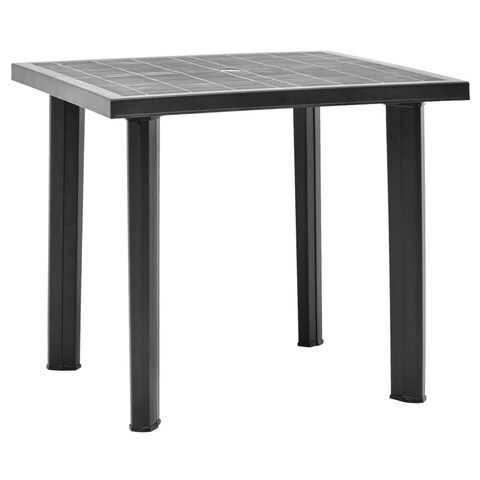 vidaXL Patio Table Anthracite 31.5"x29.5"x28.3" Plastic - 31.5" x 29..5" x 28.3"