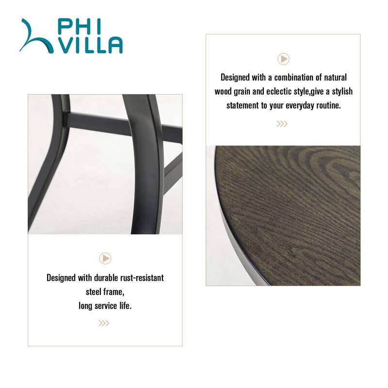 5 Piece Outdoor Dining Sets, 44'' Round Metal Bistro Table with 1.97'' Umbrella Hole and 4 Rattan Garden Chairs