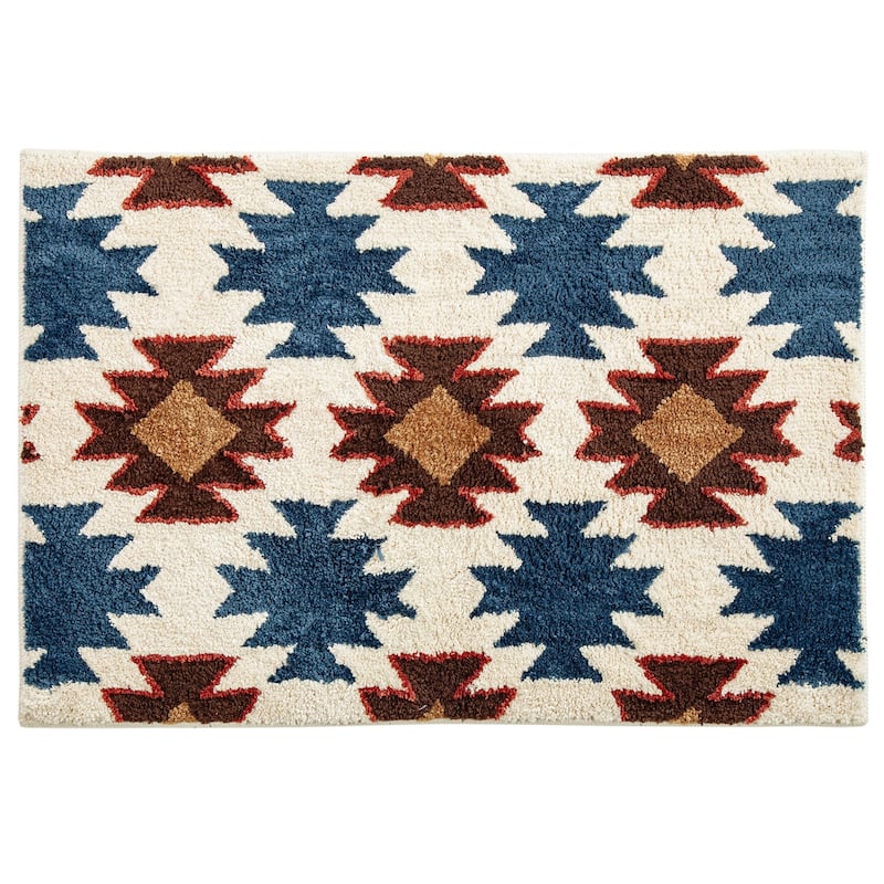 Tasha Polizzi for Paseo Road Mariella Geometric Aztec Jacquard Bath & Kitchen Rug, 24" x 36"