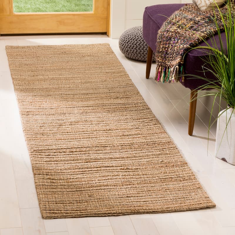 SAFAVIEH Handmade Cape Cod Snezanka Coastal Jute Rug - 2'3" x 8' Runner - Natural