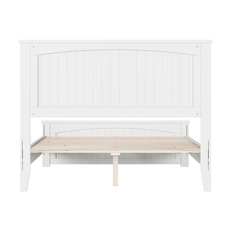 Naples Solid Wood Low Profile Platform Bed with Matching Footboard