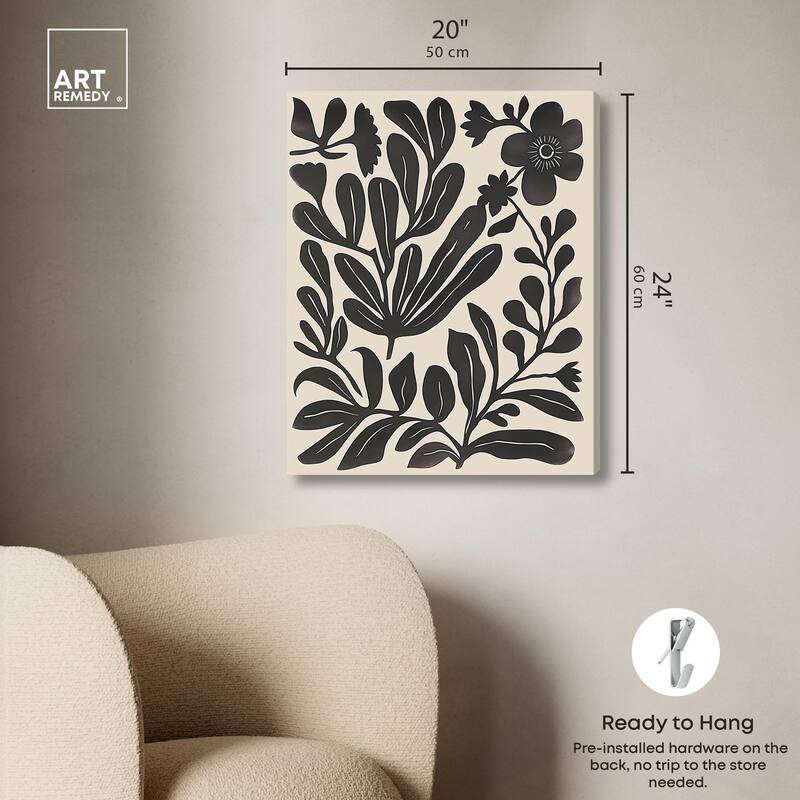 Ebony Eden Essence II Canvas by Art Remedy, Gallery Wrapped