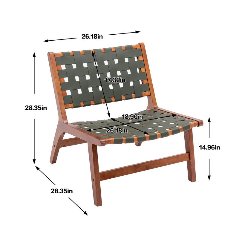 Wooden Living Room Lounge Chair With White Wool Carpet