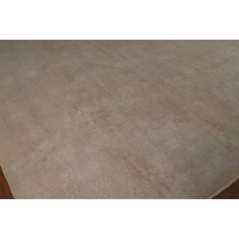 Mashad Persian Square Vintage Area Rug Hand-Knotted Wool Carpet - 9'8" x 9'10"