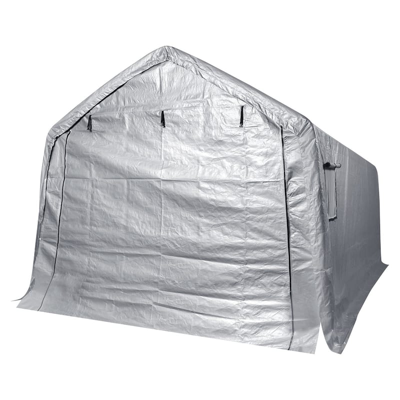 Heavy Duty Outdoor Storage Shelter Portable Garage Tent with Windows