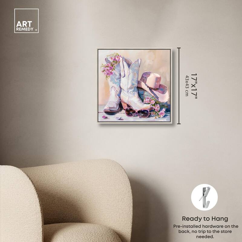 Spring Pink Cowboy Necessities Canvas by Art Remedy