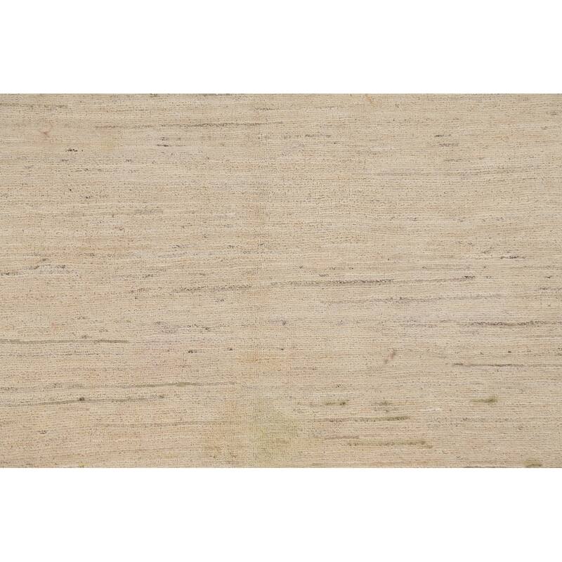 Contemporary Neutral Gabbeh Kashkoli Area Rug Hand-knotted Wool Carpet - 5'9" x 7'7"