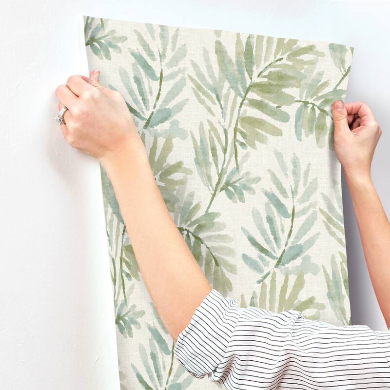 A-Street Prints Serenade Sea Green Ferns Wallpaper