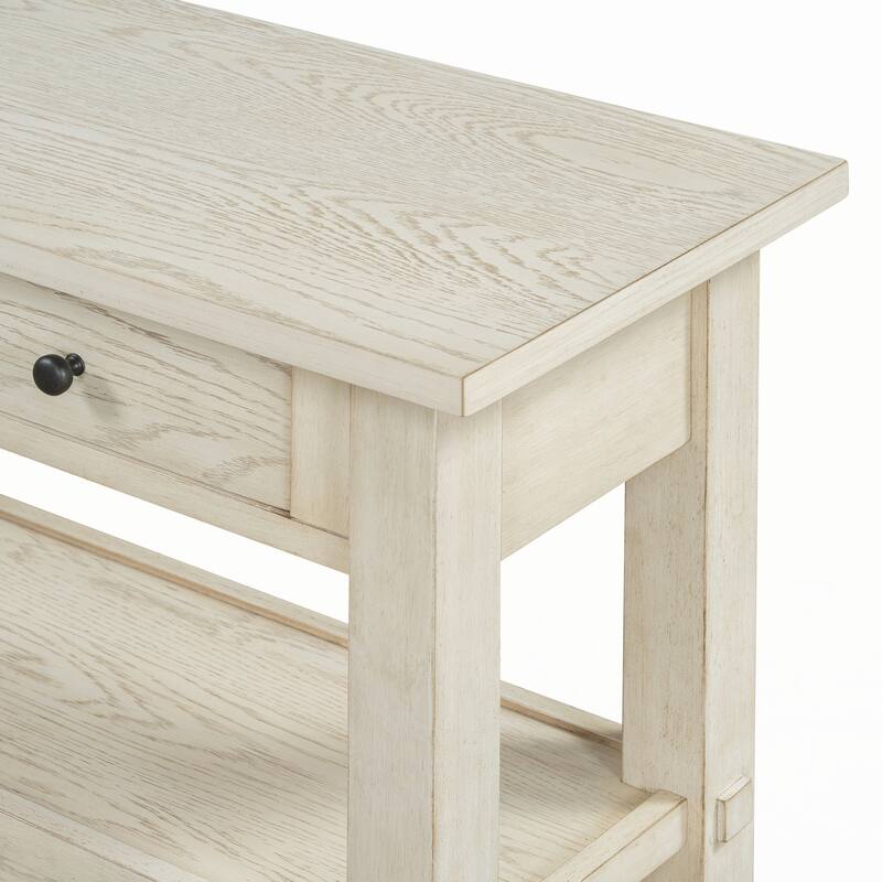 Entryway Table with Storage(Gray Wash)