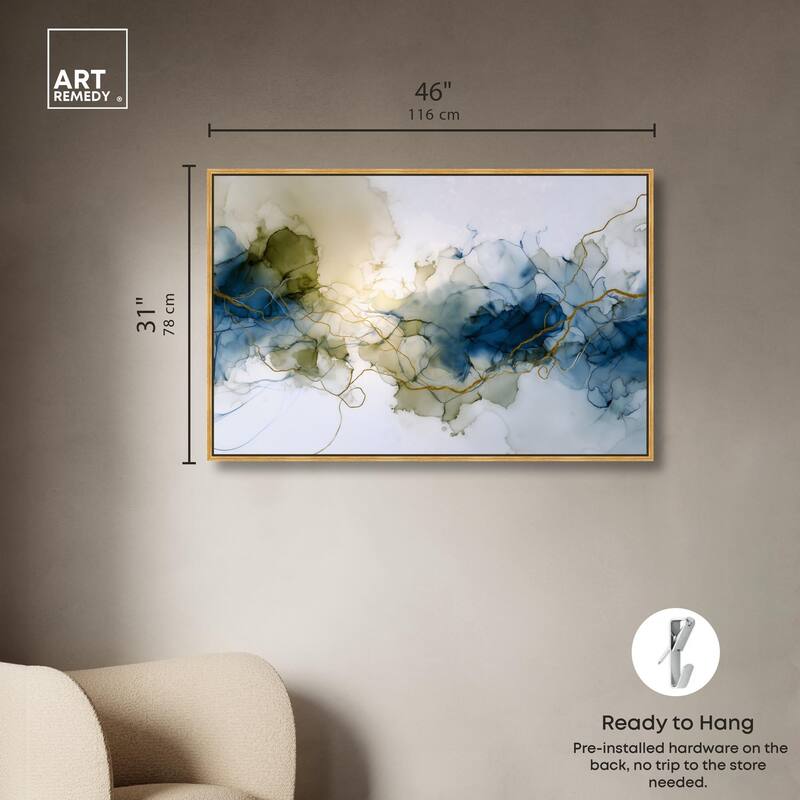 Fluid Geode Canvas by Art Remedy