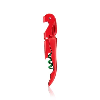 True TrueTap Double Hinged Waiter's Corkscrew, Holiday Wine Bottle Opener with Foil Cutter, Wine Key