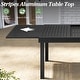 preview thumbnail 4 of 19, 5/7/11PC Outdoor Aluminum Expandable Rectangle Patio Dining Table with Folding Chairs