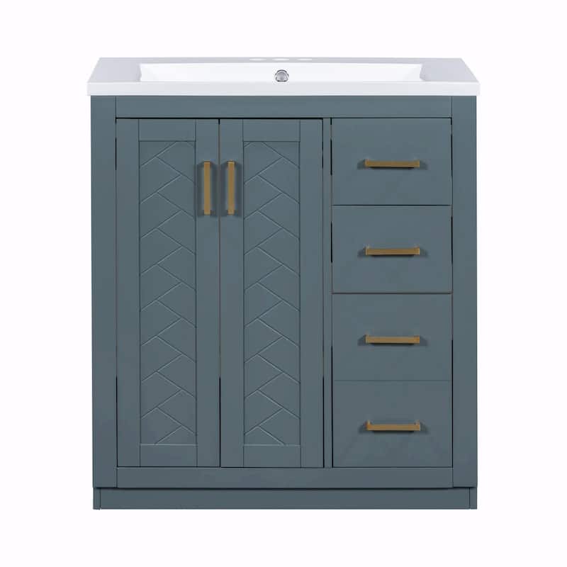 30'' Bathroom Vanity with Resin Sink
