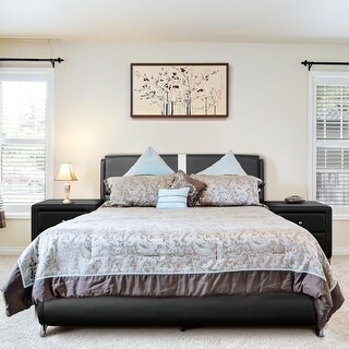 camdenisle Home Decor Carlton Bed, Queen, Black