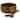 Arcata 3 Piece Acacia Wood Round Serving Bowl and Spoon Set in Brown