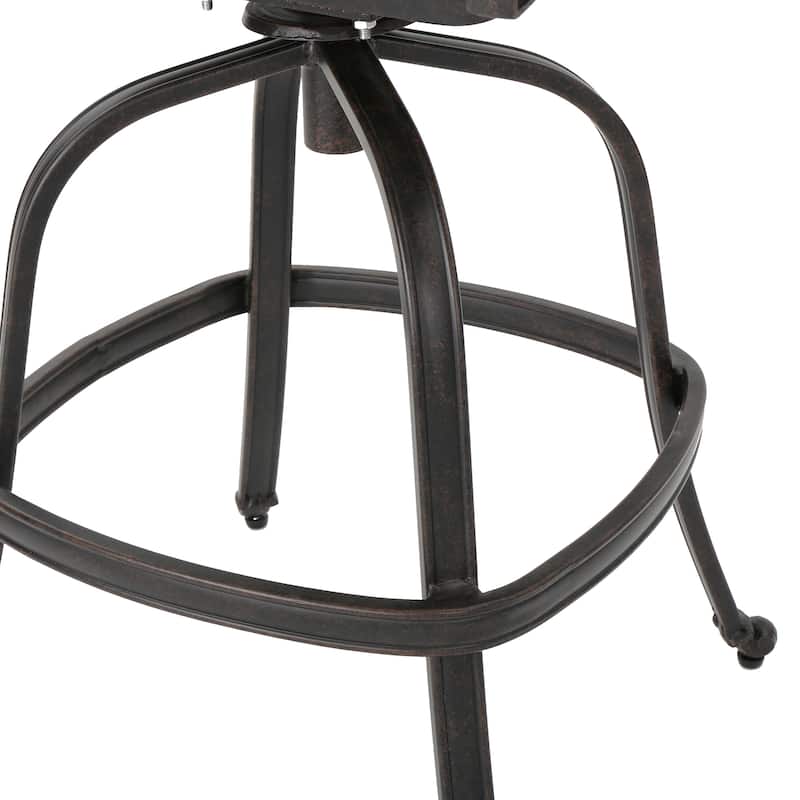 Jayden Outdoor Cast Aluminum Swivel Bar Stool by Christopher Knight Home