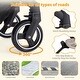 preview thumbnail 8 of 20, 2-in-1 Convertible Baby Stroller,Foldable Pushchair for Newborns with Reversible High Landscape Bassinet, Adjustable Canopy