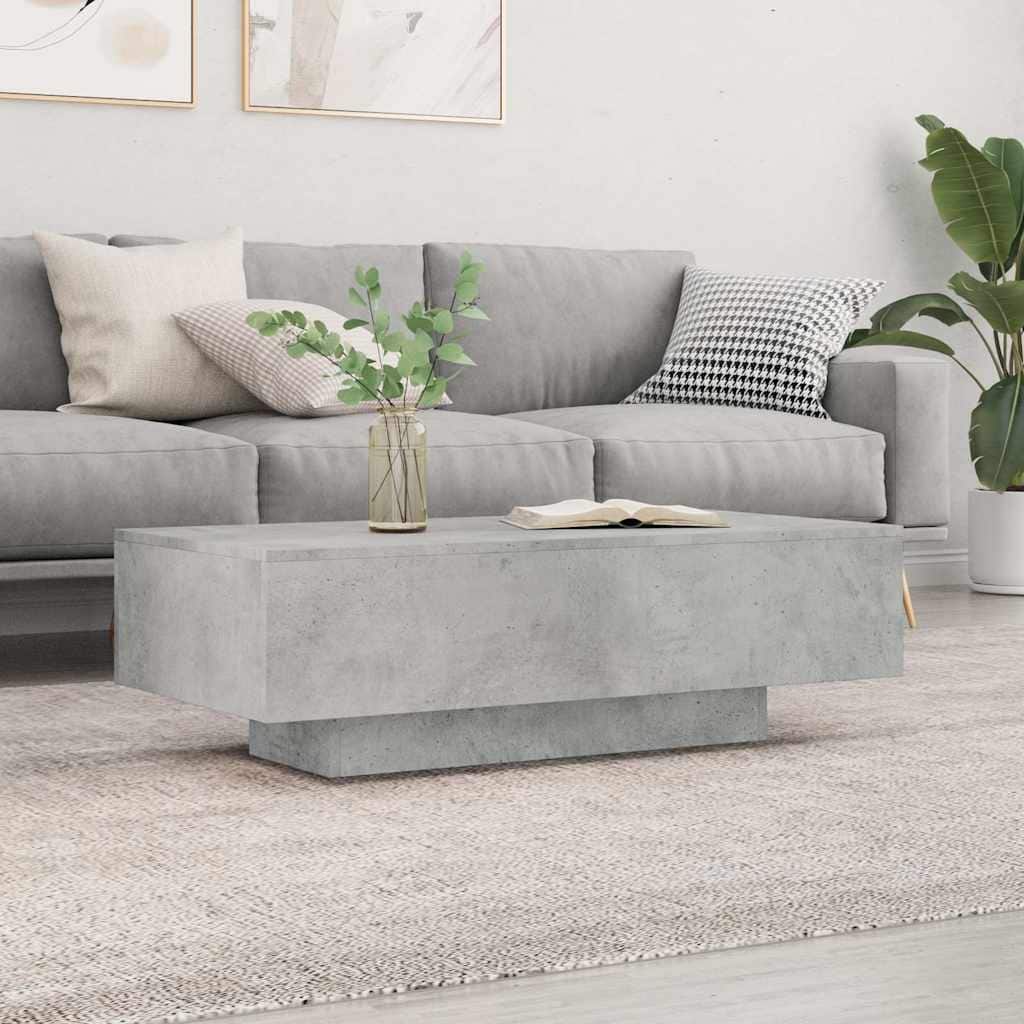 vidaXL Coffee Table Concrete Grey Engineered Wood Medium Modern - 19.5 x 39.4 x 12.2