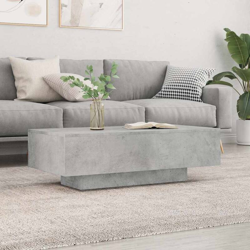 vidaXL Coffee Table Concrete Grey Engineered Wood Medium Modern - 19.5 x 39.4 x 12.2
