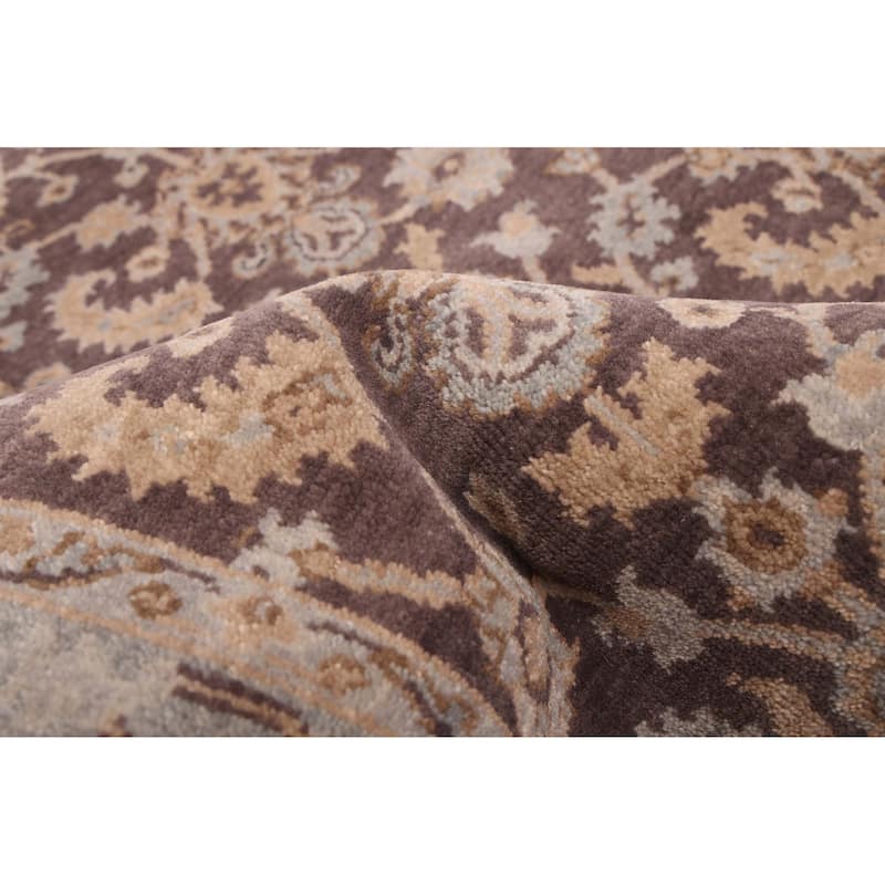 ECARPETGALLERY Hand-knotted Jamshidpour Dark Brown Wool Rug - 4'1 x 5'11