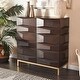 preview thumbnail 22 of 39, Contemporary Dark Brown Geometric Designed Wood Cabinet and Dresser Collection