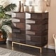 preview thumbnail 1 of 39, Contemporary Dark Brown Geometric Designed Wood Cabinet and Dresser Collection 39 x 16 x 37 - Dark Brown - Rectangle