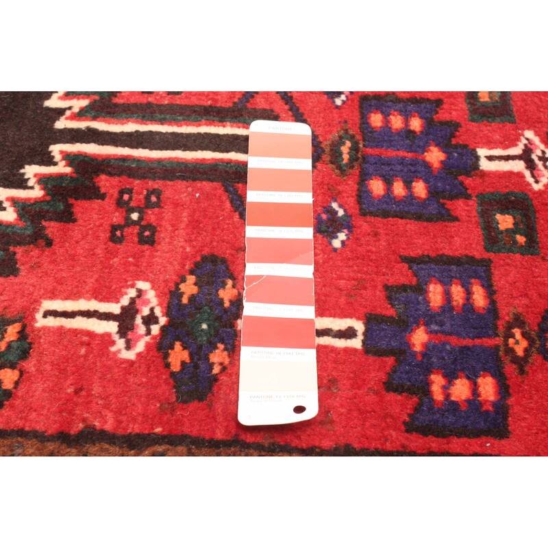 ECARPETGALLERY Hand-knotted Andelz Red Wool Rug - 3'8 x 8'2