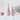 14-18" Glitter Iced Striped Cone Tree Set of 2