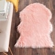 preview thumbnail 1 of 85, SAFAVIEH Faux Sheep Skin Shona 2.4-inch Thick Rug 2' x 3' - Pink