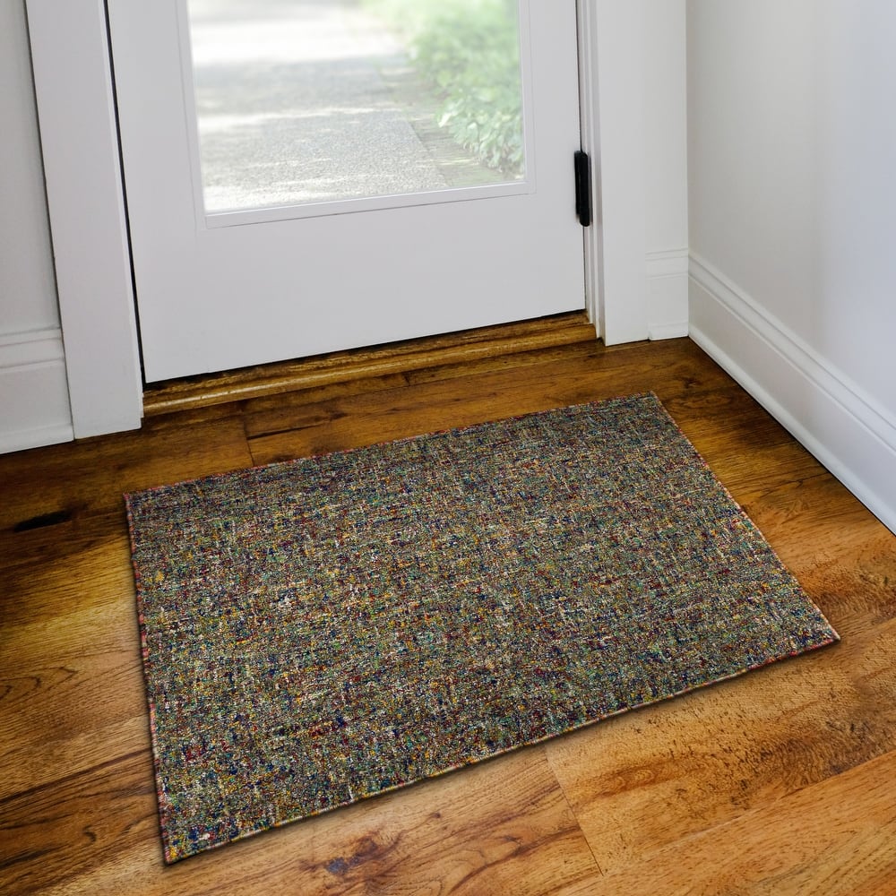 Addison Winslow Active Solid Wool and Viscose Area Rug