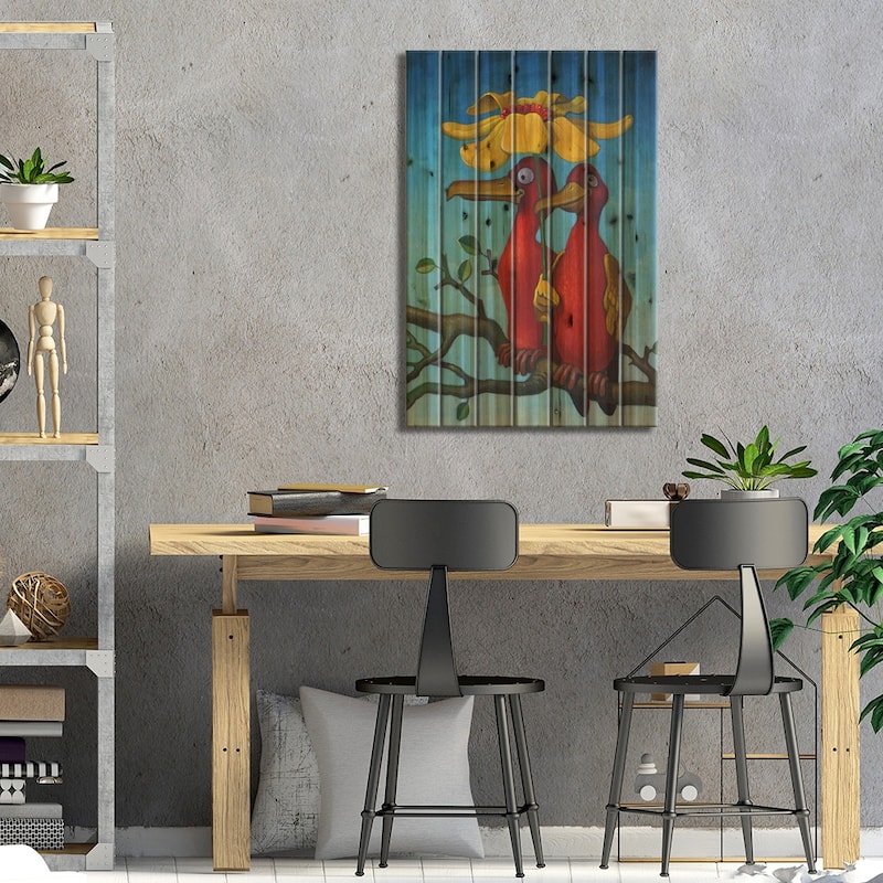 Under Mother's Parasol Print On Wood by Frank Warmerdam - Multi-Color