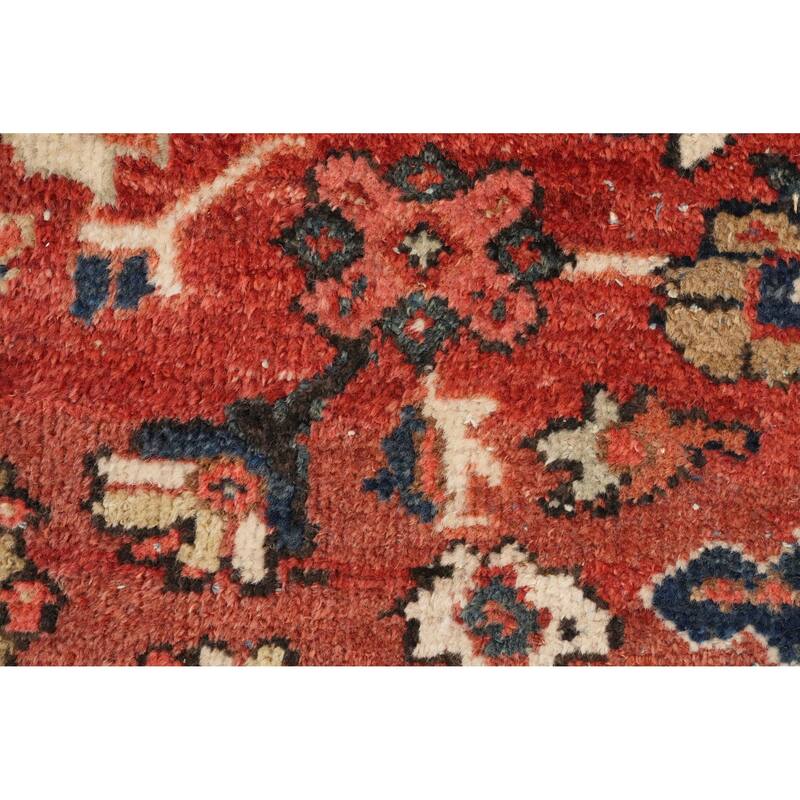 Hand Knotted Oriental 100% Wool Carpet Traditional Floral Oranges & Rust Malayer Area Rug - 12' 6'' X 10' 0''