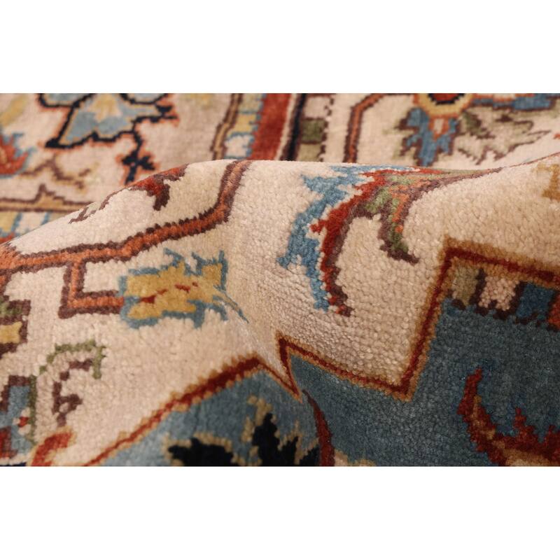 ECARPETGALLERY Hand-knotted Jules Sultane Ivory Wool Rug - 7'10 x 10'1