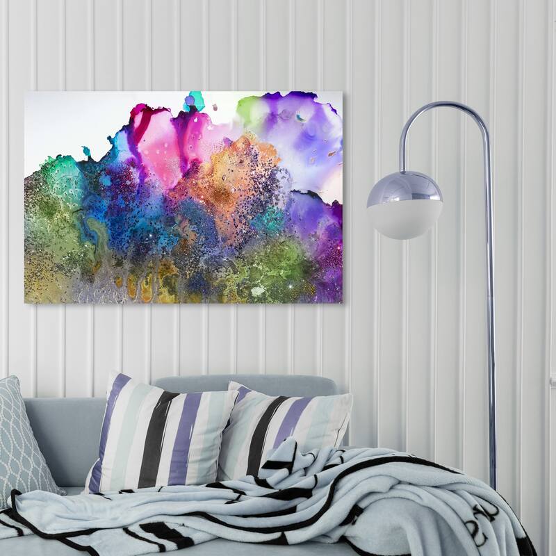 Wynwood Studio Canvas Abstract Color Bloom Pink and Neon Pink Modern & Contemporary Wall Art Canvas Print - 30 x 45