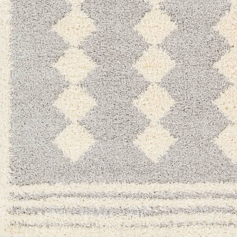 Livabliss Rodos Modern Diamond Plush Area Rug