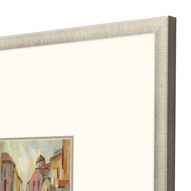 Pastel Street II Framed Art Giclee Under Glass - Multi-Color