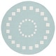 preview thumbnail 5 of 10, SAFAVIEH Handmade Kids Aybuke Geometric Wool Rug 3' Round - Turquoise/Ivory - Round