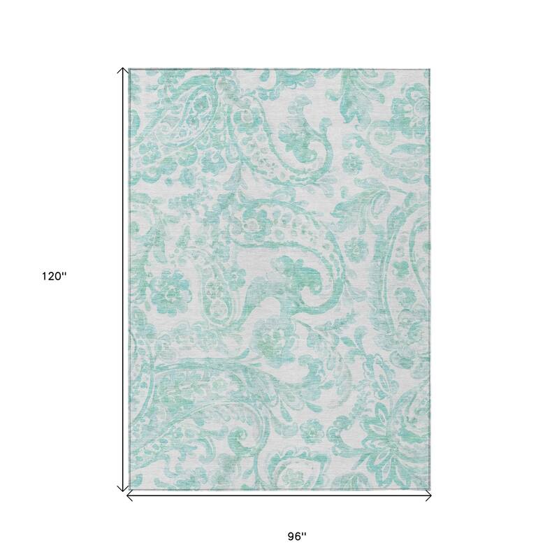 HomeRoots Paisley Transitional Rectangle Outdoor Rug