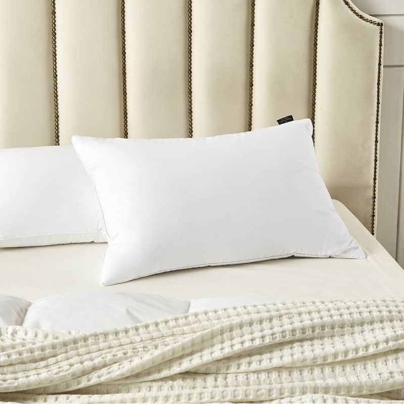 Farm To Home Organic Blended Cotton Softy Around Feather And Down Pillow (Set of 2) - White
