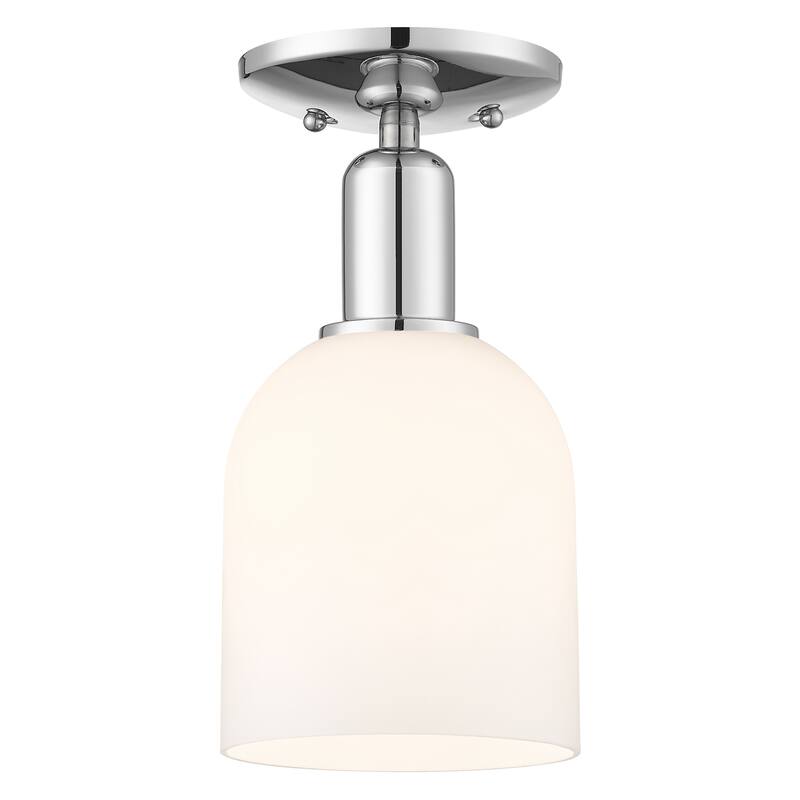 Innovations Lighting Endless Possibilities Arcadia - Bella - 1 Light 6" Semi-Flush Mount - Polished Chrome/White