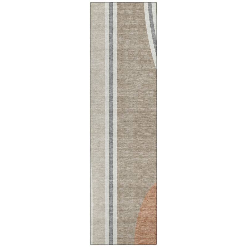 Machine Washable Indoor/ Outdoor Contemporary Keely Chantille Rug