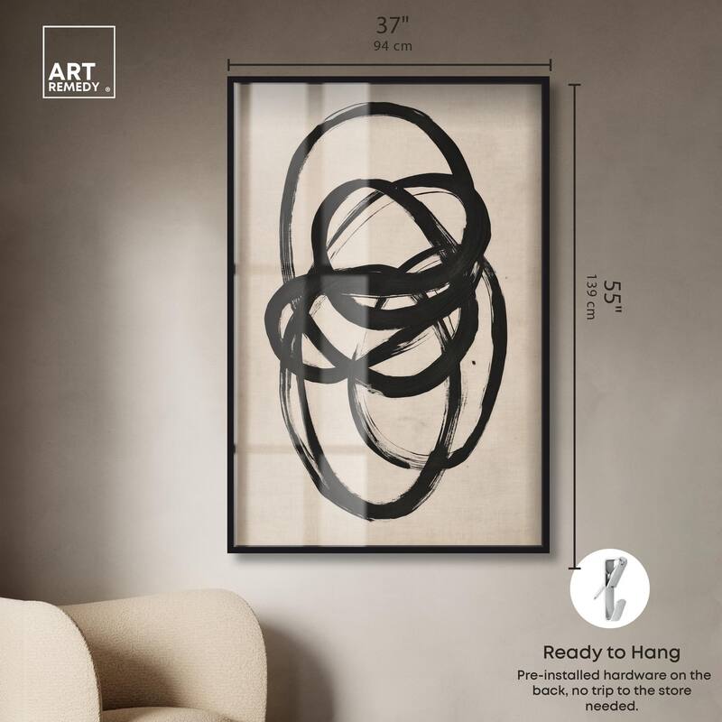 Beige Black I Shadowbox by Art Remedy