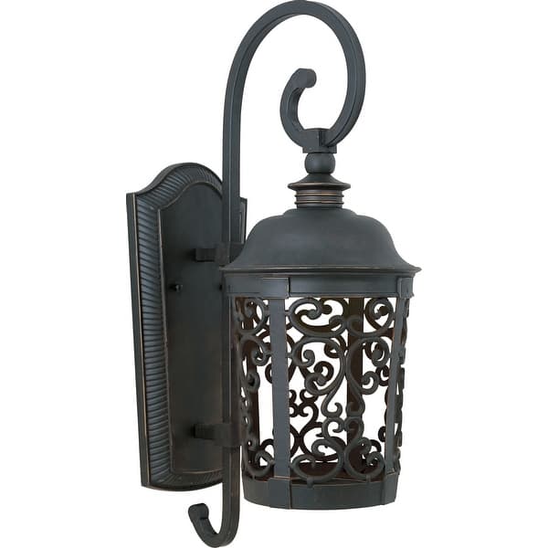 slide 1 of 1, Maxim Whisper Dark Sky LED 24-1/2" Tall Integrated LED Outdoor Wall Bronze