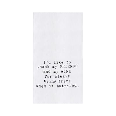 Friends & Wine Printed Kitchen Towel