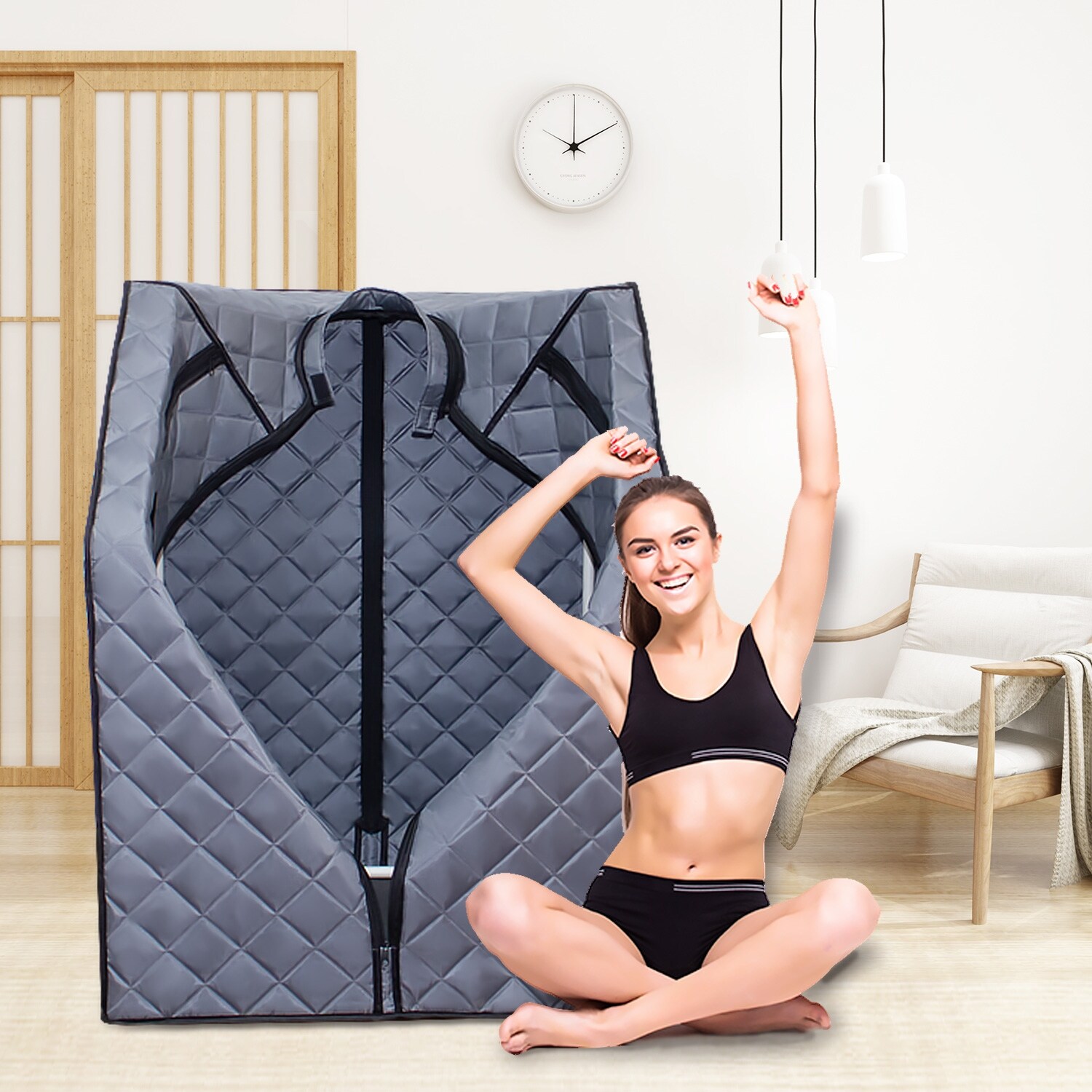 Portable Sauna Tent Steam Sauna Room with Heater Tent Chair Remote Included for Home Sauna Enjoy Your Own Personal Spa On Sale Bed Bath Beyond 38054020
