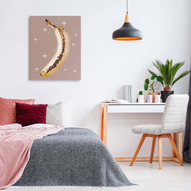 Stupell Luminous Glam Banana Canvas Wall Art Design By Lil' Rue