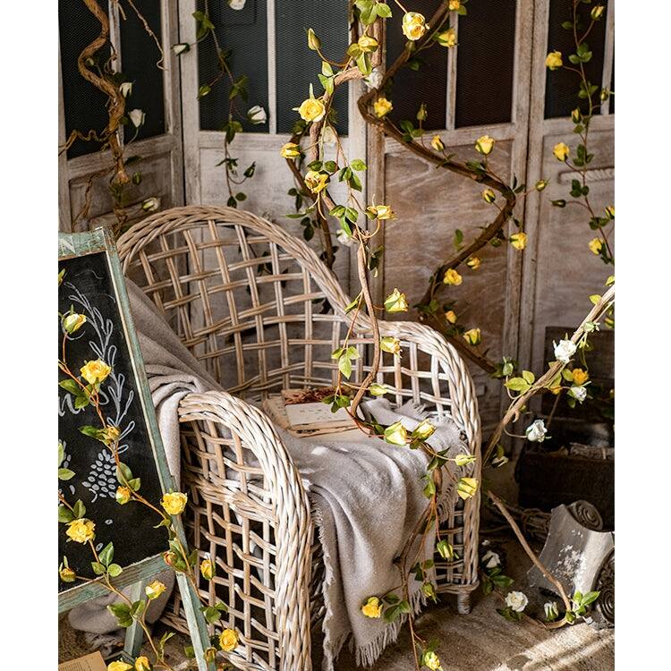 RusticReach Artificial Rose Vine 55" Long