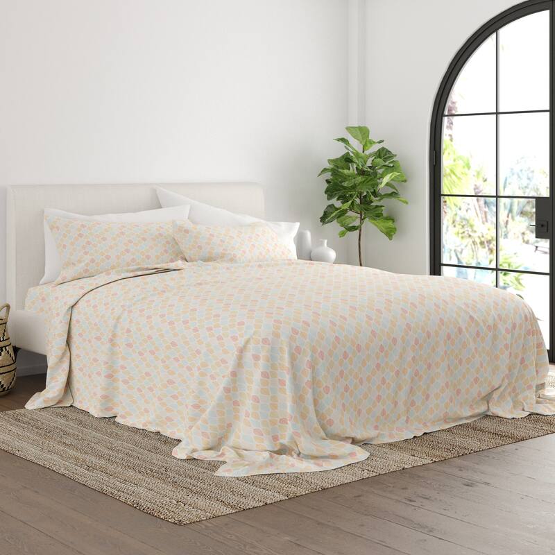 Becky Cameron Fall Foliage Pattern 4 Piece Deep Pocket Bed Sheet Set