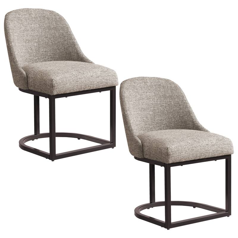Leick Home Barrelback Dining Chair with Metal Base Set of 2