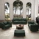 preview thumbnail 23 of 36, GDFStudio - Multi-Size Faux Leather 6-Seat Chesterfield Modular Sofa Set with Metal Trim & 6 Pillows